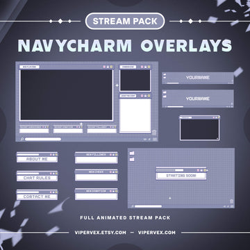 Animated Stream Overlay Package Cozy Vtuber, Overlays, Alerts, Screens, Panels, Chatbox, WebCam Overlay, Banners