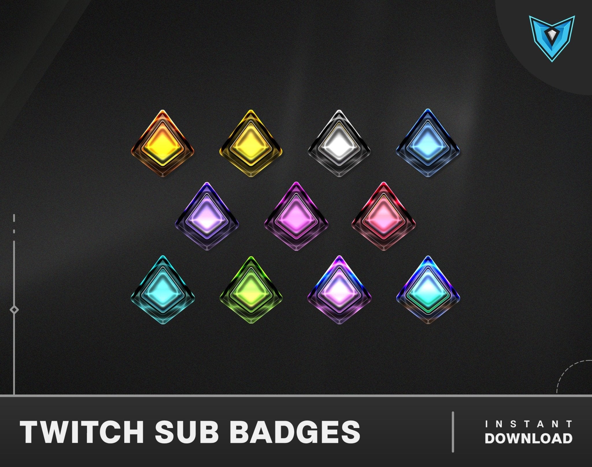 Twitch Badges for Twitch Streamers, Unique Twitch Badges, Twitch Badge